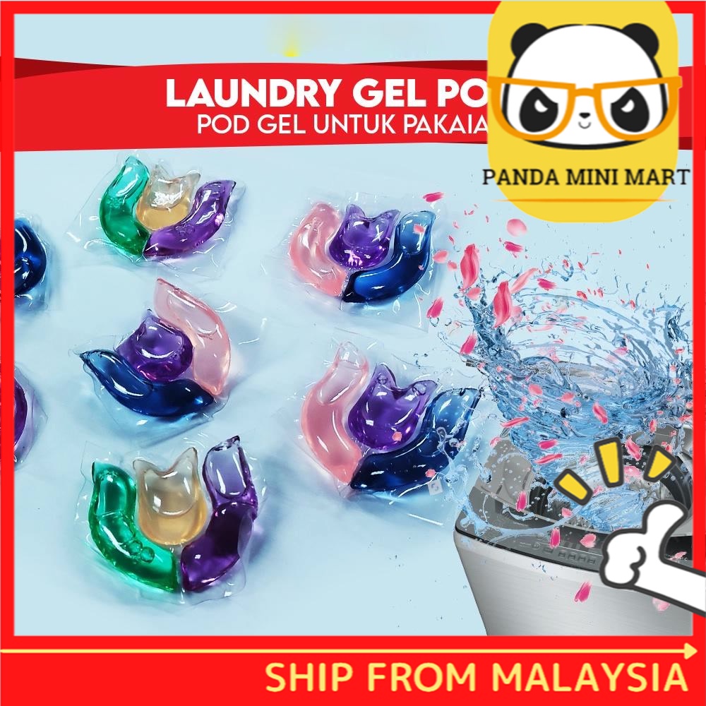 3in1 Laundry Gel Pods Beads Detergent Booster Laundry Lasting Fragrance Gel Liquid Dissolve Pod Sabun Basuh Baju Wangi