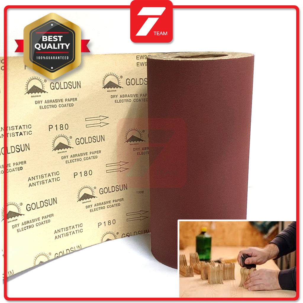 GOLDSUN 12" x 1meter Sanding Sheet Abrasive Sand Paper For Wood Sanding
