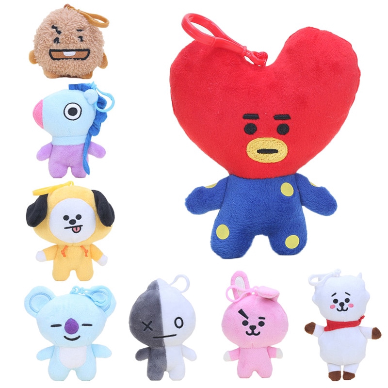 5 15cm Bts Bt21 Tata Van Cooky Chimmy Shooky Koya Mang Rj Plush Toys Keychains Shopee Malaysia