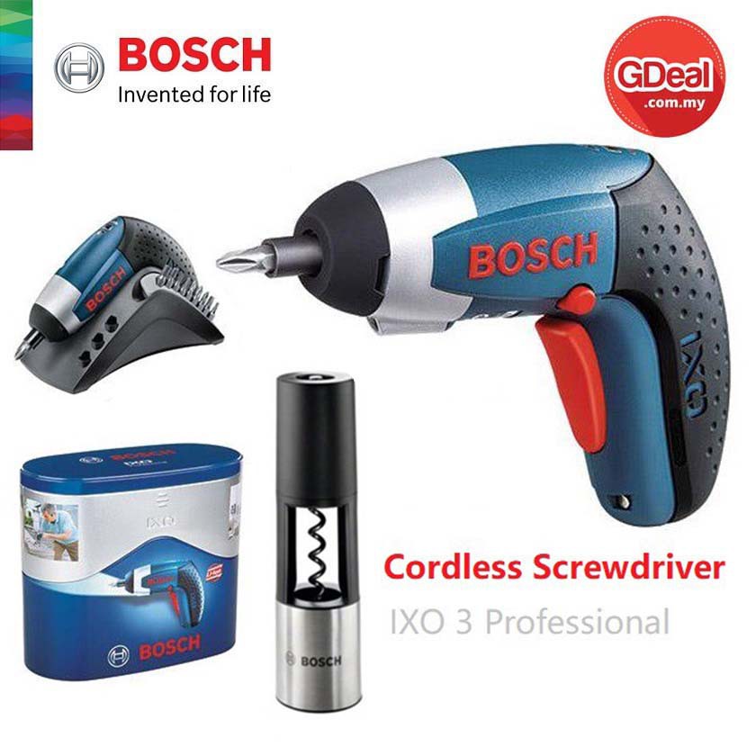 Bosch Cordless Screwdriver 3 6v Ixo3 Professional Free Corkscrew