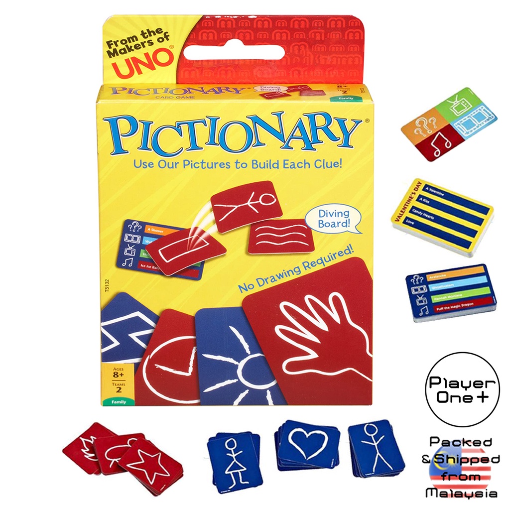 Pictionary Card Game No Drawing Required Fun Family Games Charades ...