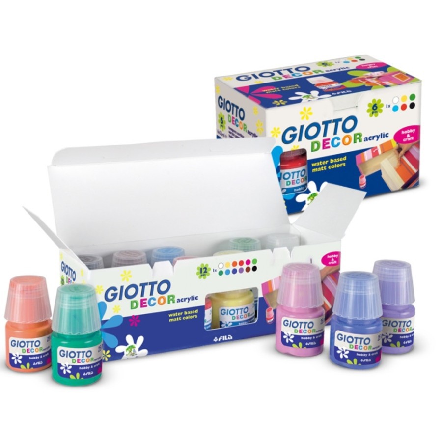 Giotto Decor Acrylic Paint Set 12 Colors 25ml | Shopee Malaysia