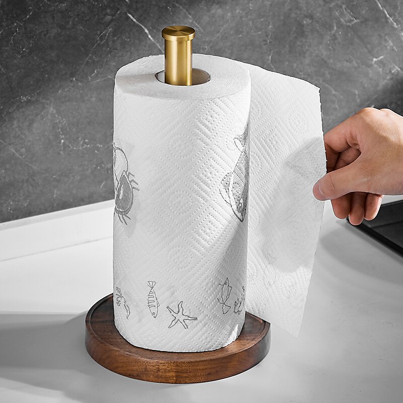 Metal Pipe Paper Towel Holder Countertop Bathroom Paper Towel Holder Stand With Torched Solid 6658