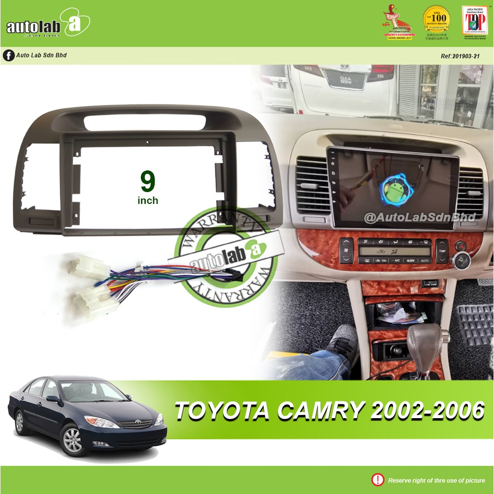 Android Player Casing 9" Toyota Camry 2002-2006 ( with Socket Toyota 2H )