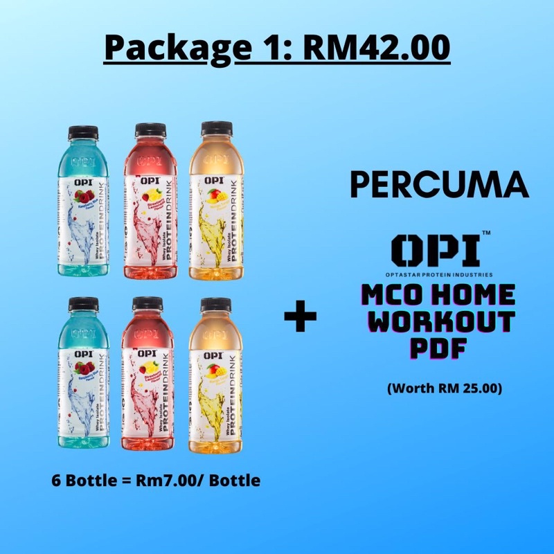 OPI Protein Whey Water HALAL Ready to Drink 500ml (loose) Shopee Malaysia