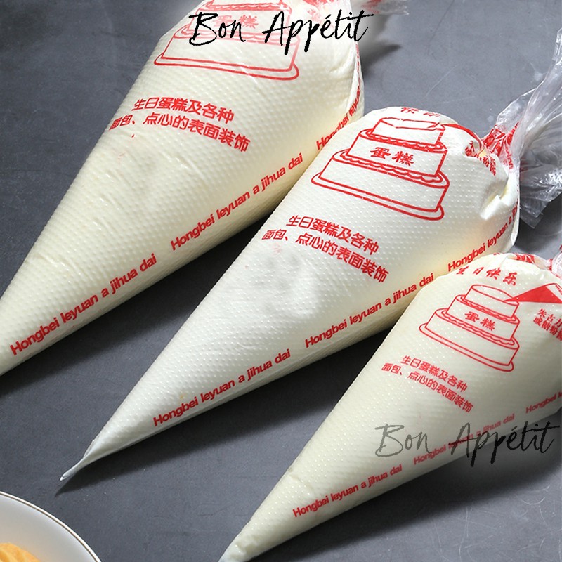 100Pcs Piping Bag Disposable Bakeware Pastry Squeeze Flower Bag Cake