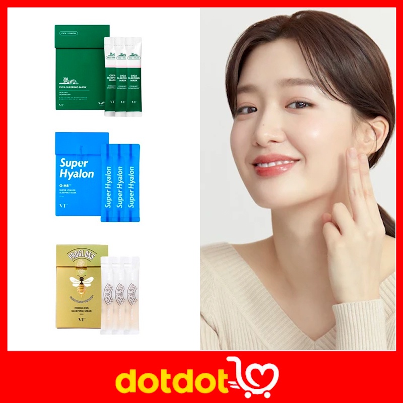 [READY ]VT Cica Slepping Mask (4ml/pc) VT Super Hyalon/ Gold Sleeping