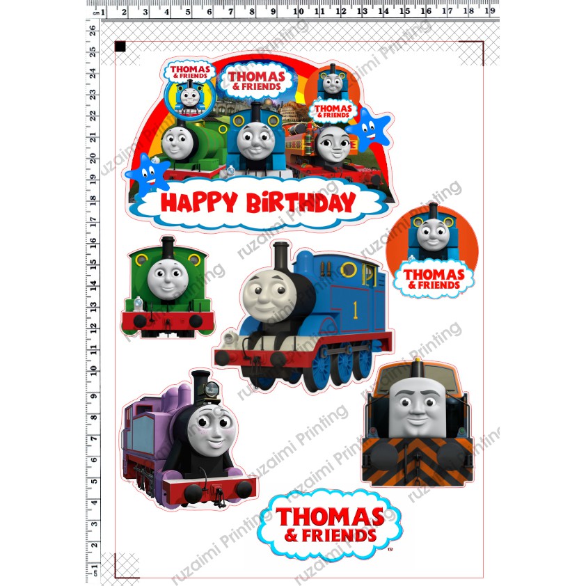 Thomas Friends Cake Topper Shopee Malaysia