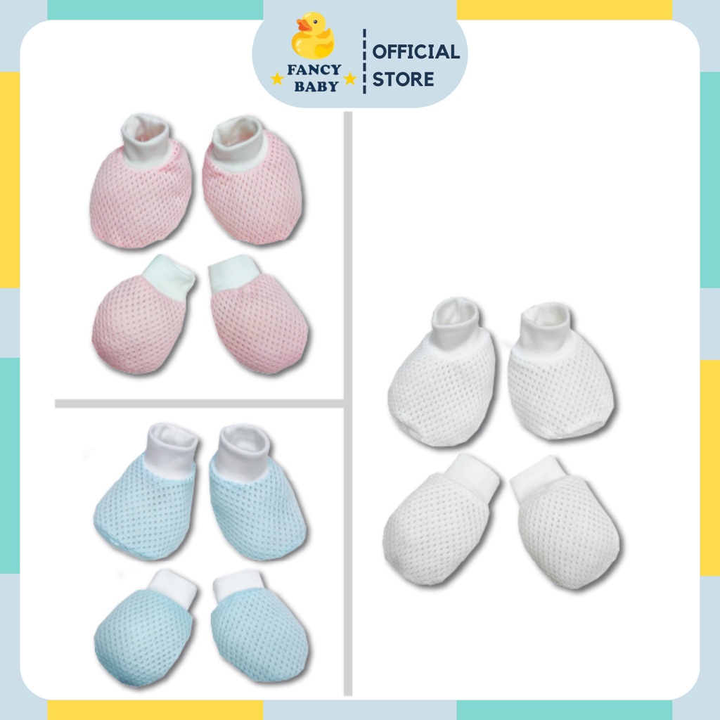 [Fancy Baby] [READY STOCK] Unisex Infant Newborn Baby Mittens Booties Set [Bayi Sarung Tangan dan Kaki]