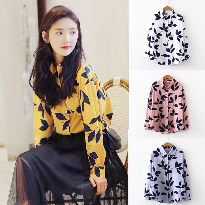 Ready Casual Shirt Tops Round Neck Floral Women s Kemeja Ready Casual Shirt Tops Round Neck Floral Women s Kemeja