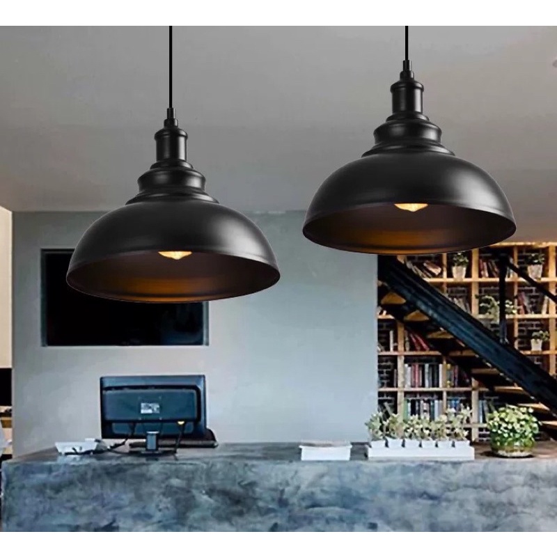 Retro Industrial Loft Style Hanging Pendant Light Garage Metal Ceiling Light Vintage Retro