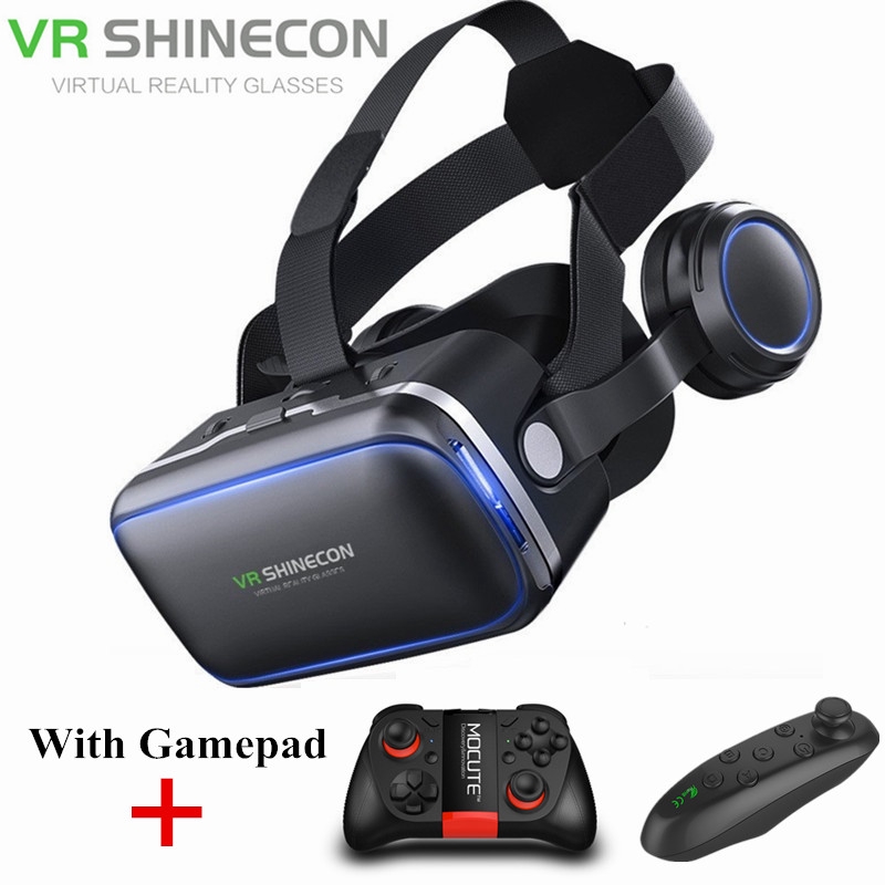 Shinecon 6.0 3D VR Glasses with Gamepad Virtual Reality Casque 3 D Goggles Headset Helmet Box