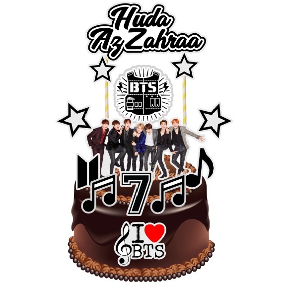 Bts Kpop Cake Topper Diy Shopee Malaysia