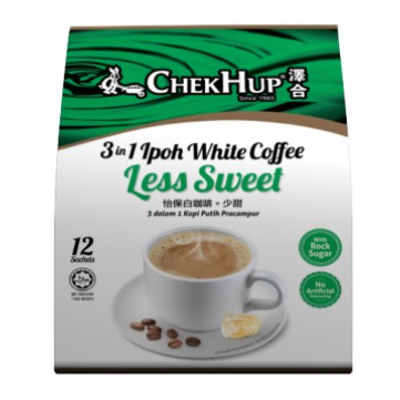 Chek Hup 3in1 Ipoh White Coffee Less Sweet 12'sx35g