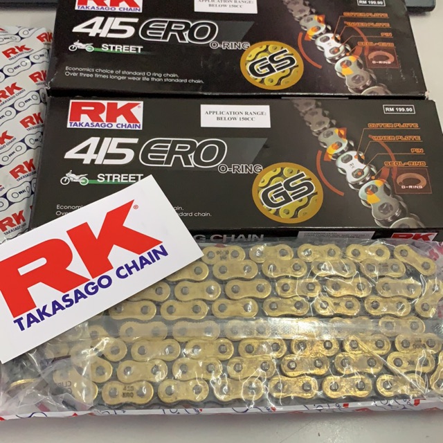 Rk Gs 415 Ero O Ring Chain Rk Gold 122l 132l Rkm Y15zr Y15 Rs150 Y125z Lc135 Shopee Malaysia