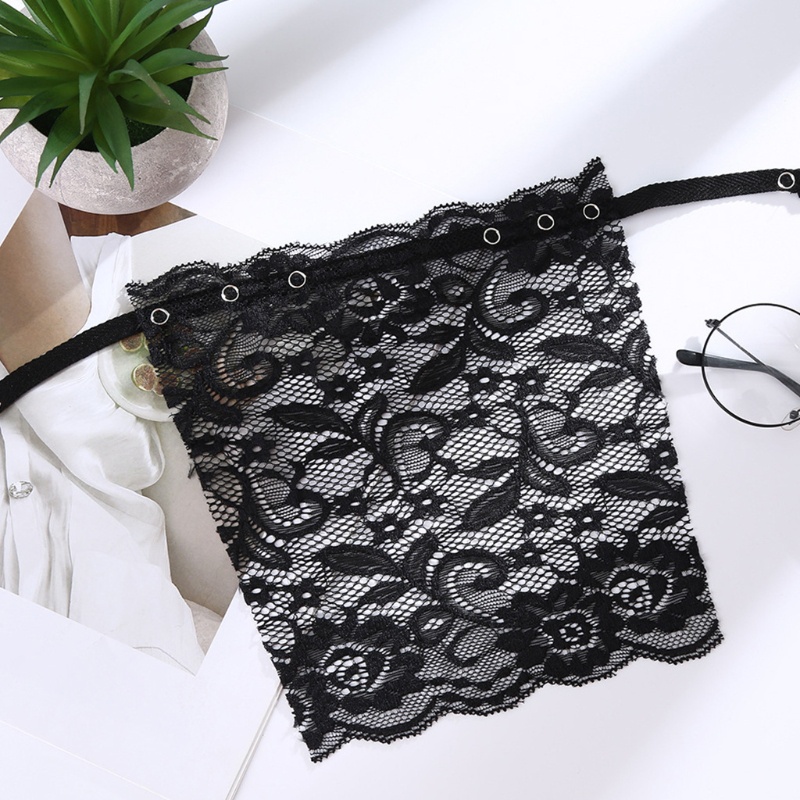 searchddmy Women Sheer Floral Lace Camisole Secret Cleavage Cover Lady Clip-on Mock Snappy Bra Insert Overlay Modesty Pa
