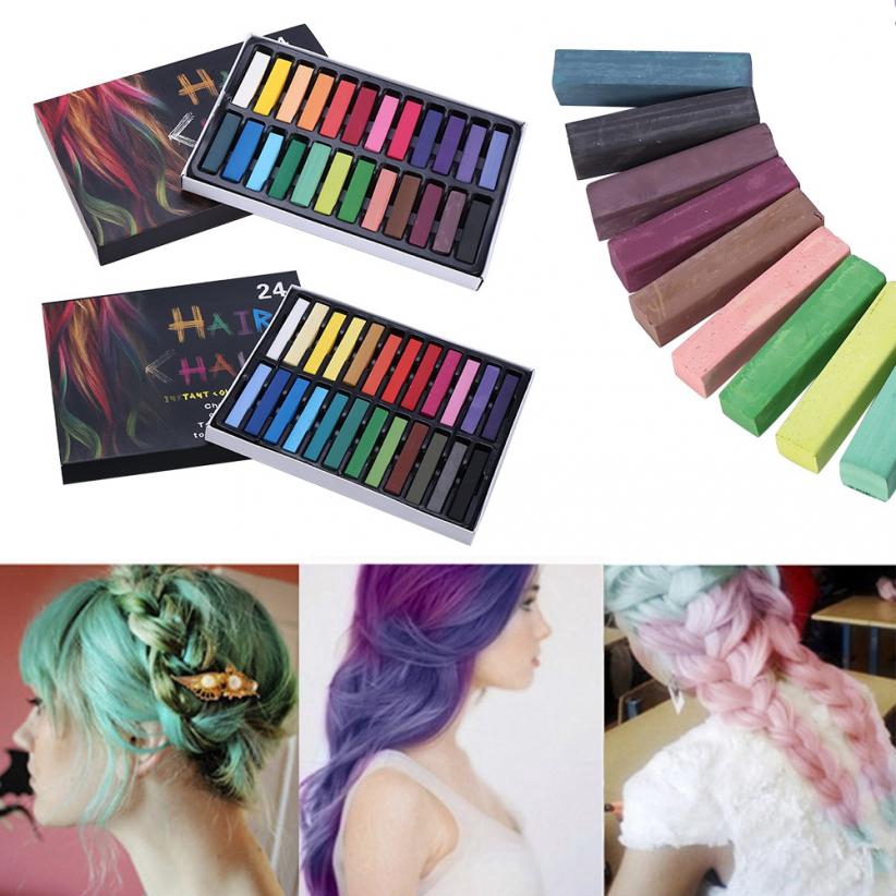 Ohico 24 Colors Hair Dye Chalk Temporary Instant Hair Color Soft