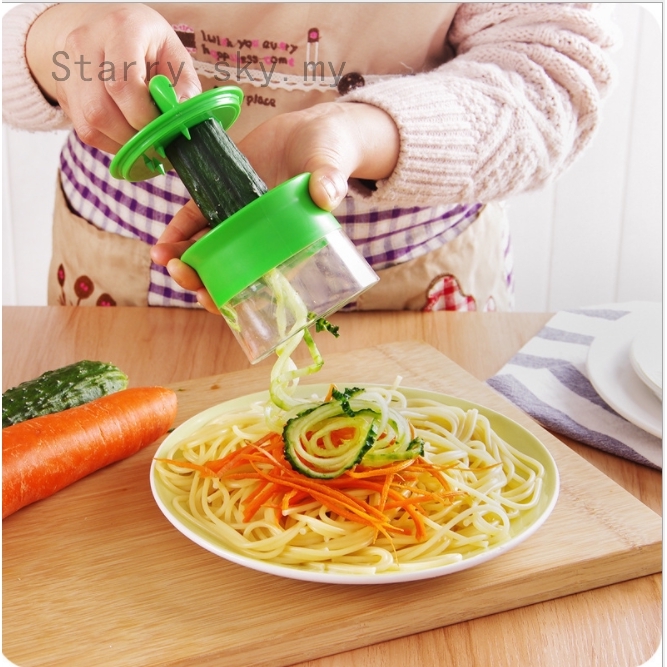 Handheld Spiralizer Noodles Zucchini Spaghetti Pasta Maker Vegetable Slicer  Tool | Shopee Malaysia