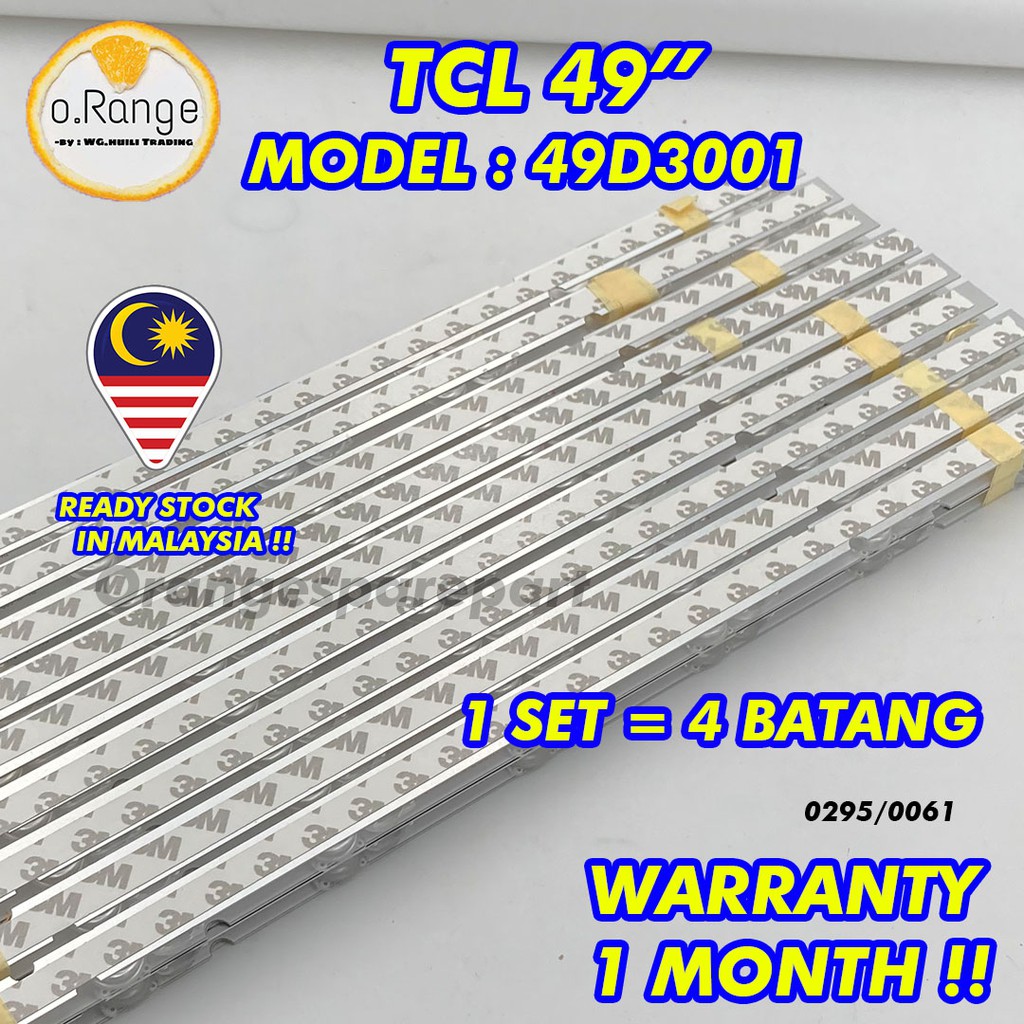 49D3001 / 49D3000 TCL 49" LED TV BACKLIGHT (LAMPU TV) TCL 49 INCH LED TV BACKLIGHT