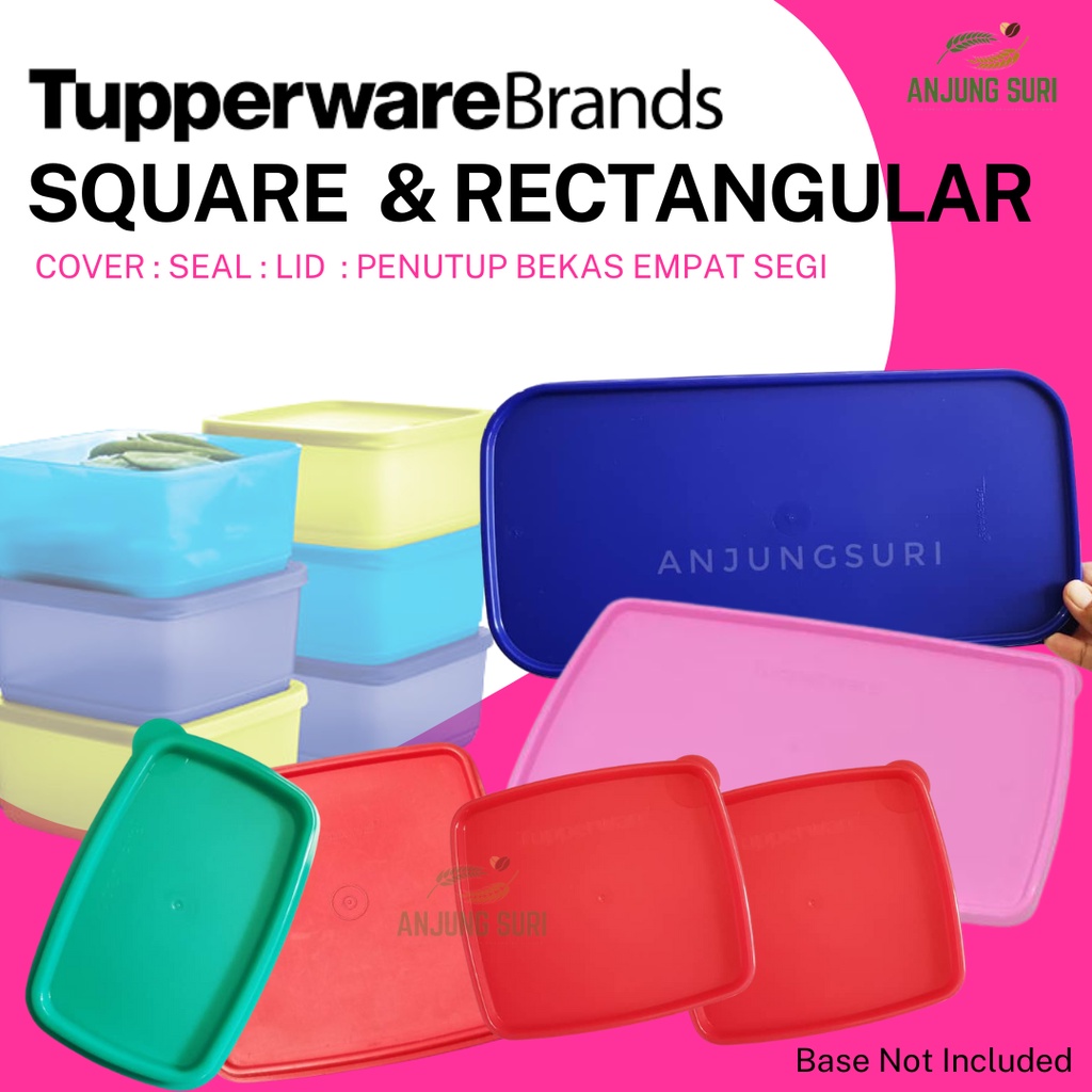 Tupperware Bekas Penutup Segiempat Pelbagai Saiz Square Seal Cover