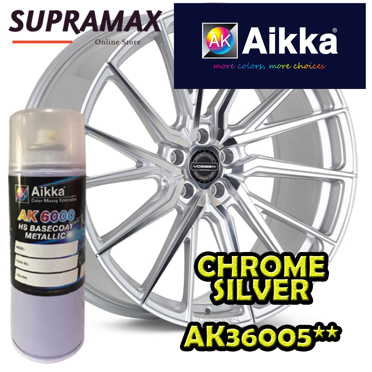 AIKKA Aerosol Spray 2K Paint/ Car Body Motor Sport Rim Touch Up Paint