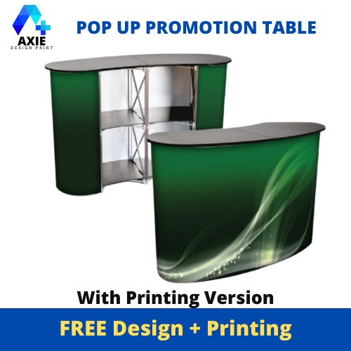 Pop Up Promotion Table / Pop Up Counter Booth With Printing (FREE Design) Shopee Malaysia