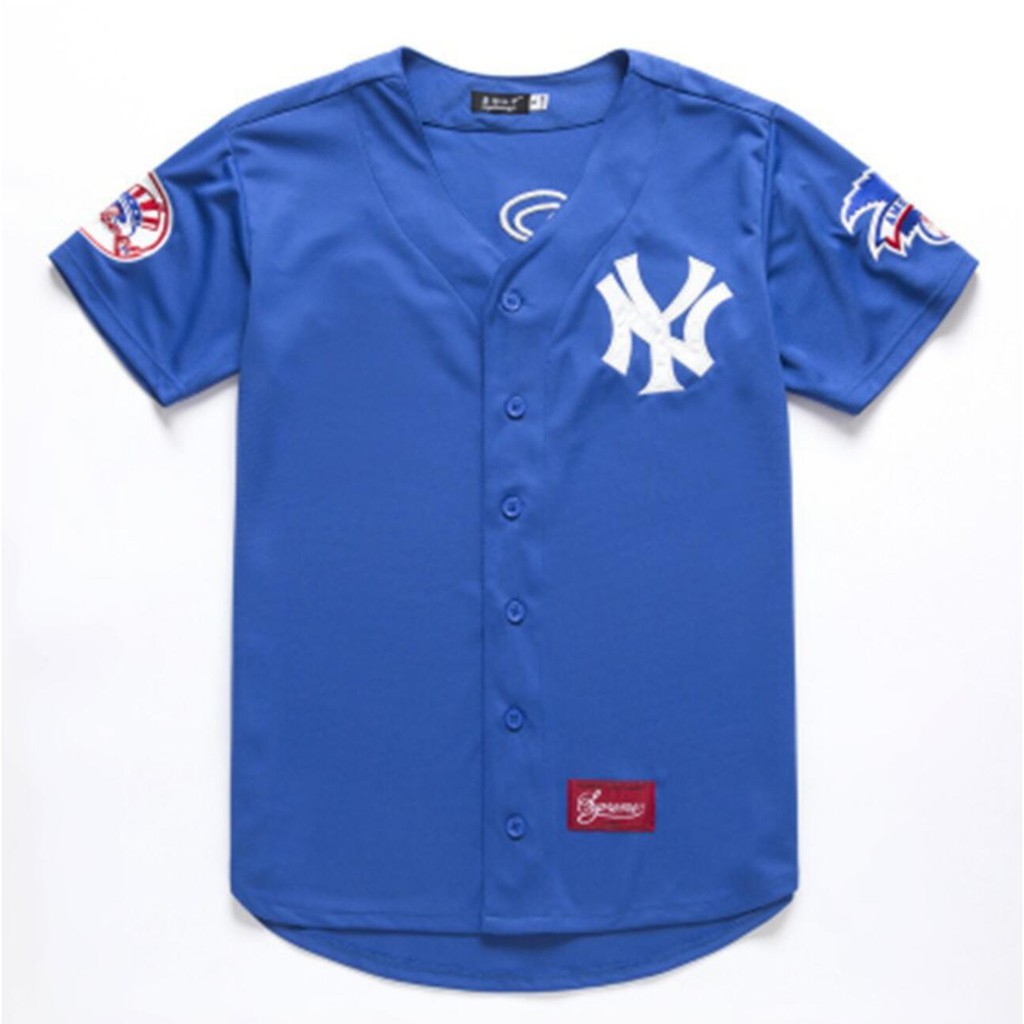 Supreme x Yankees quality Baseball Jersey 