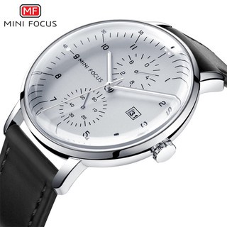MINIFOCUS Brand Genuine Business Men's Watch Japanese Movement Calendar Luminous Waterproof Fake Two Eyes
