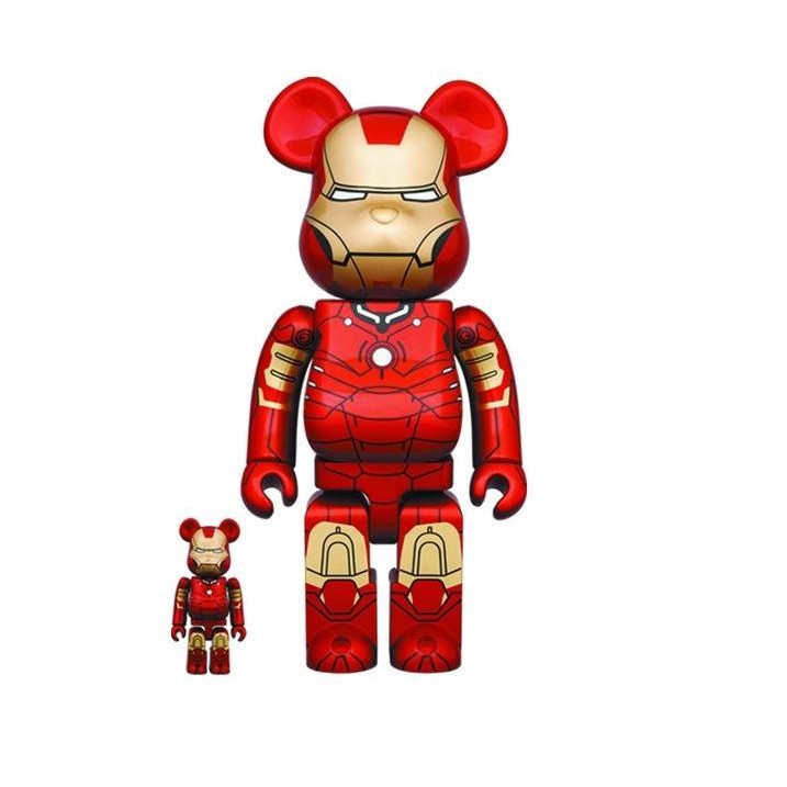 BEARBRICK 100% 400% IRON MAN MARK III | Shopee Malaysia