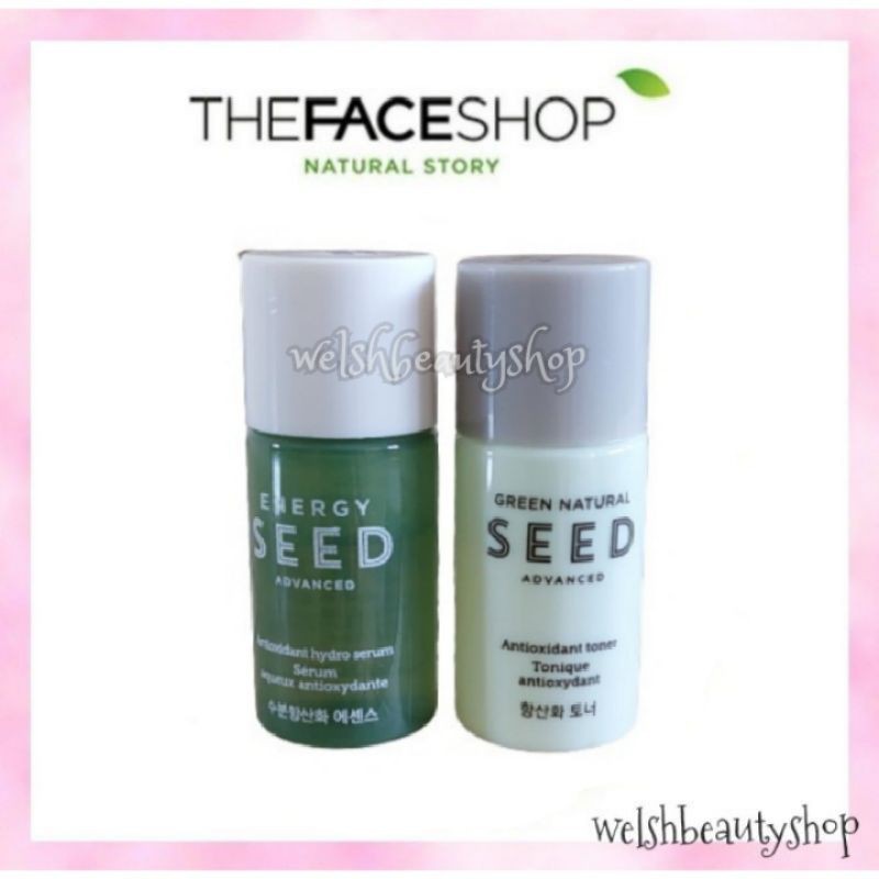 The Face Shop GREEN NATURAL SEED AD ANTIOXIDANT TONER / SERUM 5ML