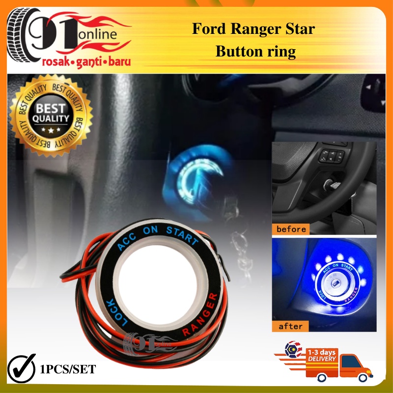 Ford Ranger T6 T7 T8 ignition key led ring FORD RANGER KEY START BUTTON