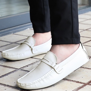 Mens Fashion Soft Leather Soles Drive Loafers Casual Wear Boat Moccasins CHENDX Shoes