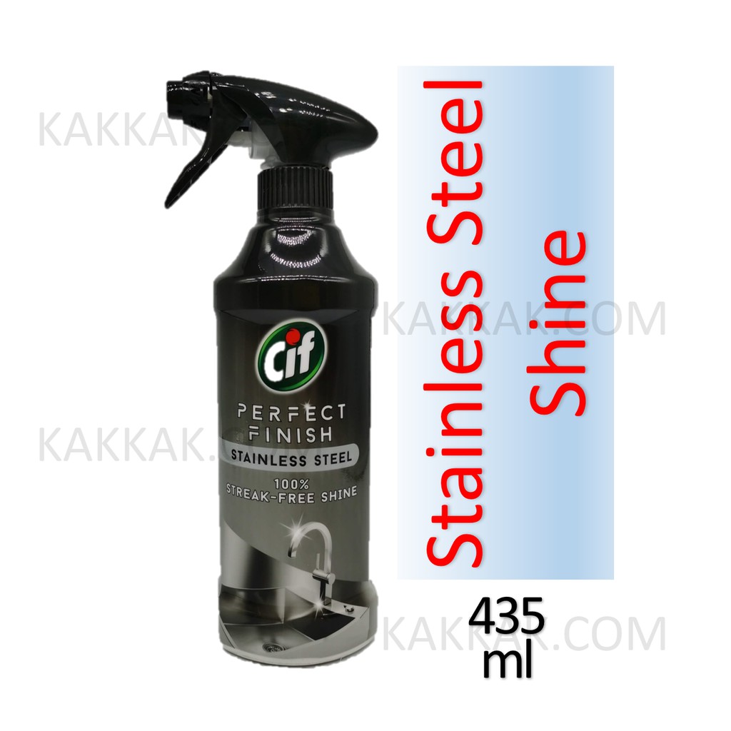 Cif Perfect Finish Stainless Steel Cleaner Spray Liquid 435ml Shopee