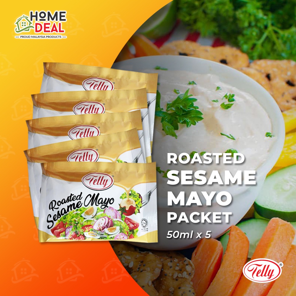 Telly Roasted Sesame Mayo 50ml x 5 Packet / Salad Dressing / Mayonnaise Shopee Malaysia