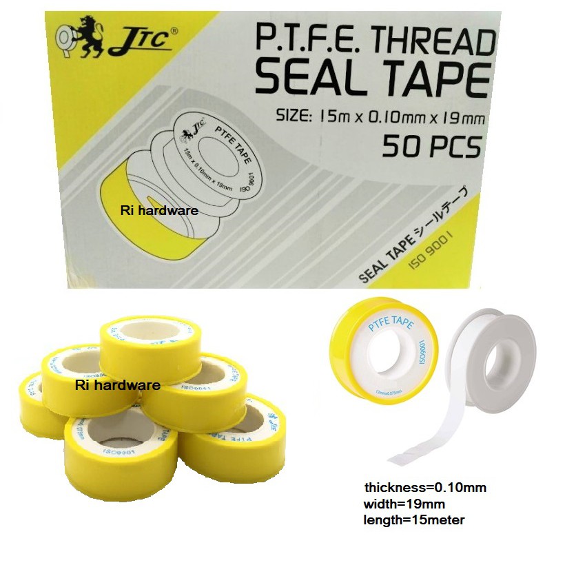 JTC SEAL WHITE TAPE/Thread Seal Tape PTFE Plumbing Plumber Pipe 19mm ...