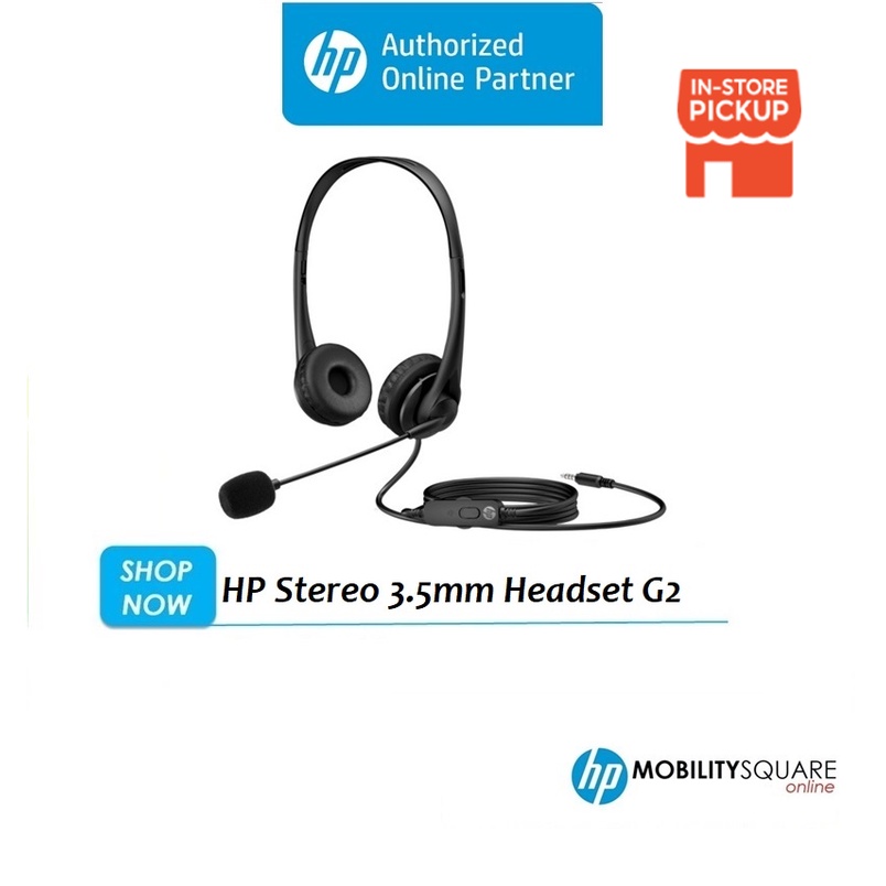 HP Stereo 3.5mm Headset G2 (428H6AA) Shopee Malaysia