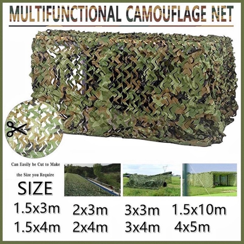 ⛱️COD⛱️Military Camouflage Nets Woodland Army Camo Netting Camping Sun Outdoor Shelter Tent Shade Car Cover