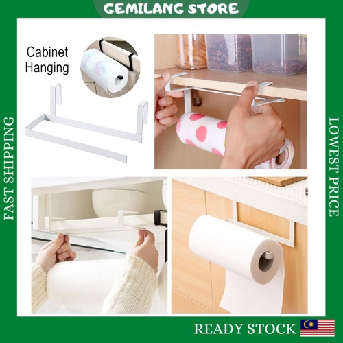 Cabinet Hanging Shelf Toilet Paper Rack Roll Tissue Holder Organizer ...