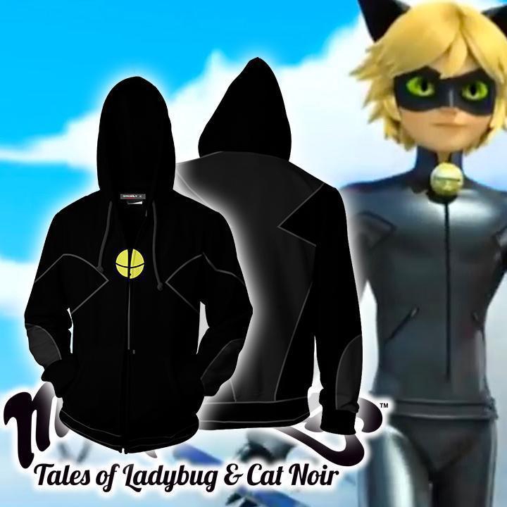 chat noir hoodie with ears