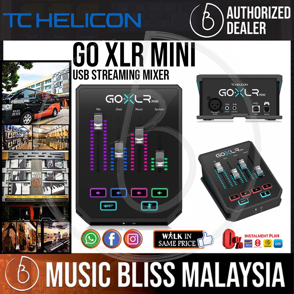 TCHelicon GoXLR Mini USB Streaming Mixer with USB/Audio Interface Shopee Malaysia