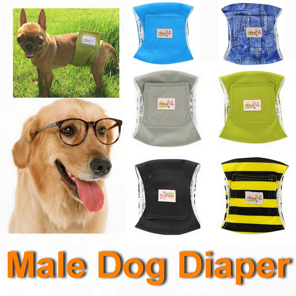 Washable & Reusable Male Dog Nappy Diaper Doggie Eco-friendly Pets Diaper Dog Napkin Clothes Easydoller