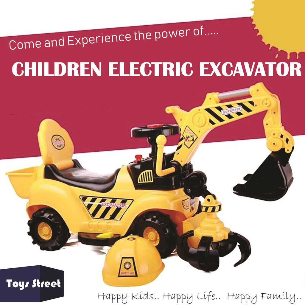 battery operated ride on excavator