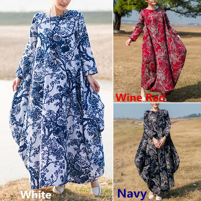 women's long sleeve maxi dress uk