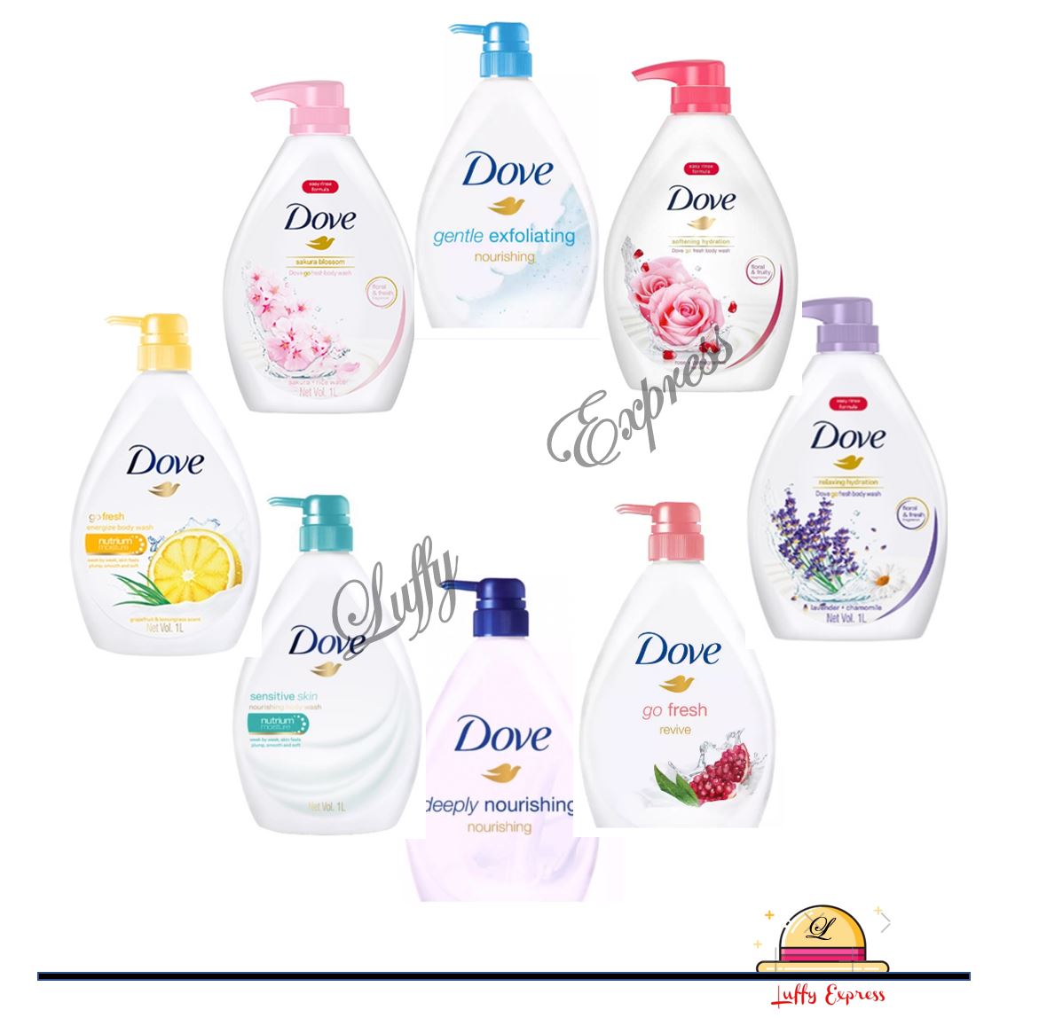 Dove Shower Gel Beauty Nourishing Moisture/Go Fresh/ Sensitive