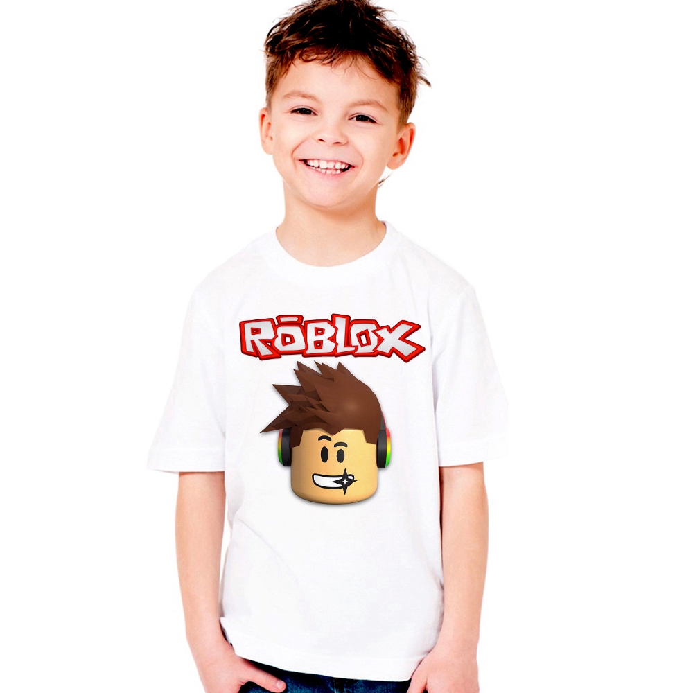 Roblox Boys Short Sleeve Shirt Cartoon Summer Clothing Tee Shirt