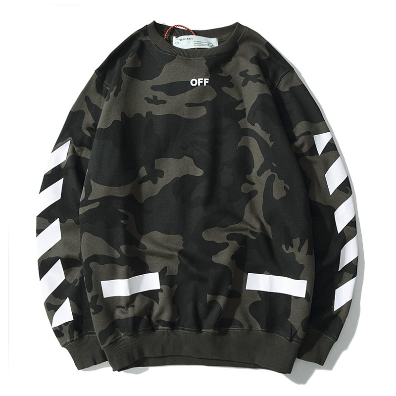 off white camouflage pullover