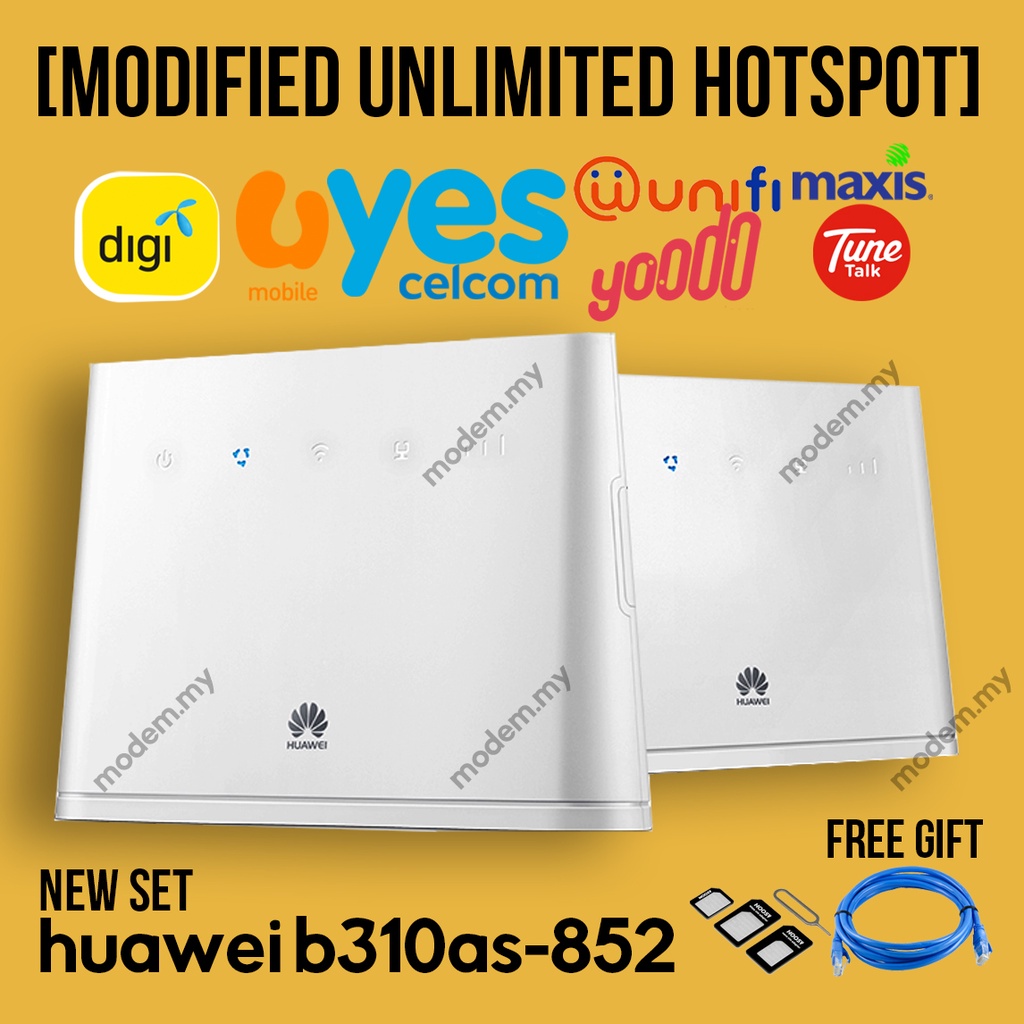 NEW Mod Huawei B310 Unlimited Hotspot Modified 4G LTE Modem Router