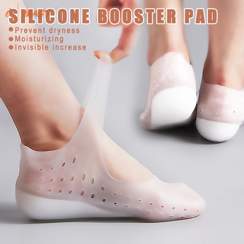 1 Pair Invisible Height Lift Heel Pad Sock Liners Increase Insole