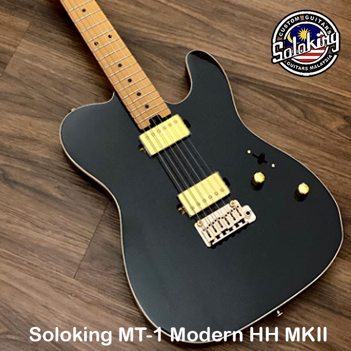 Soloking MT1 Modern MKII HH Black Beauty Telecaster Electric Guitar
