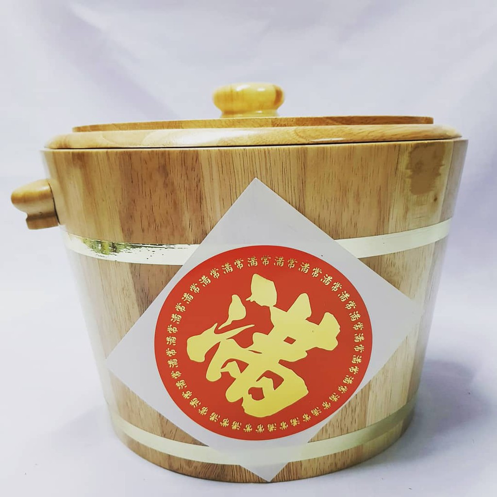 Wooden Rice Bucket / Rice storage container 6kg & 10kg / Wood Rice ...